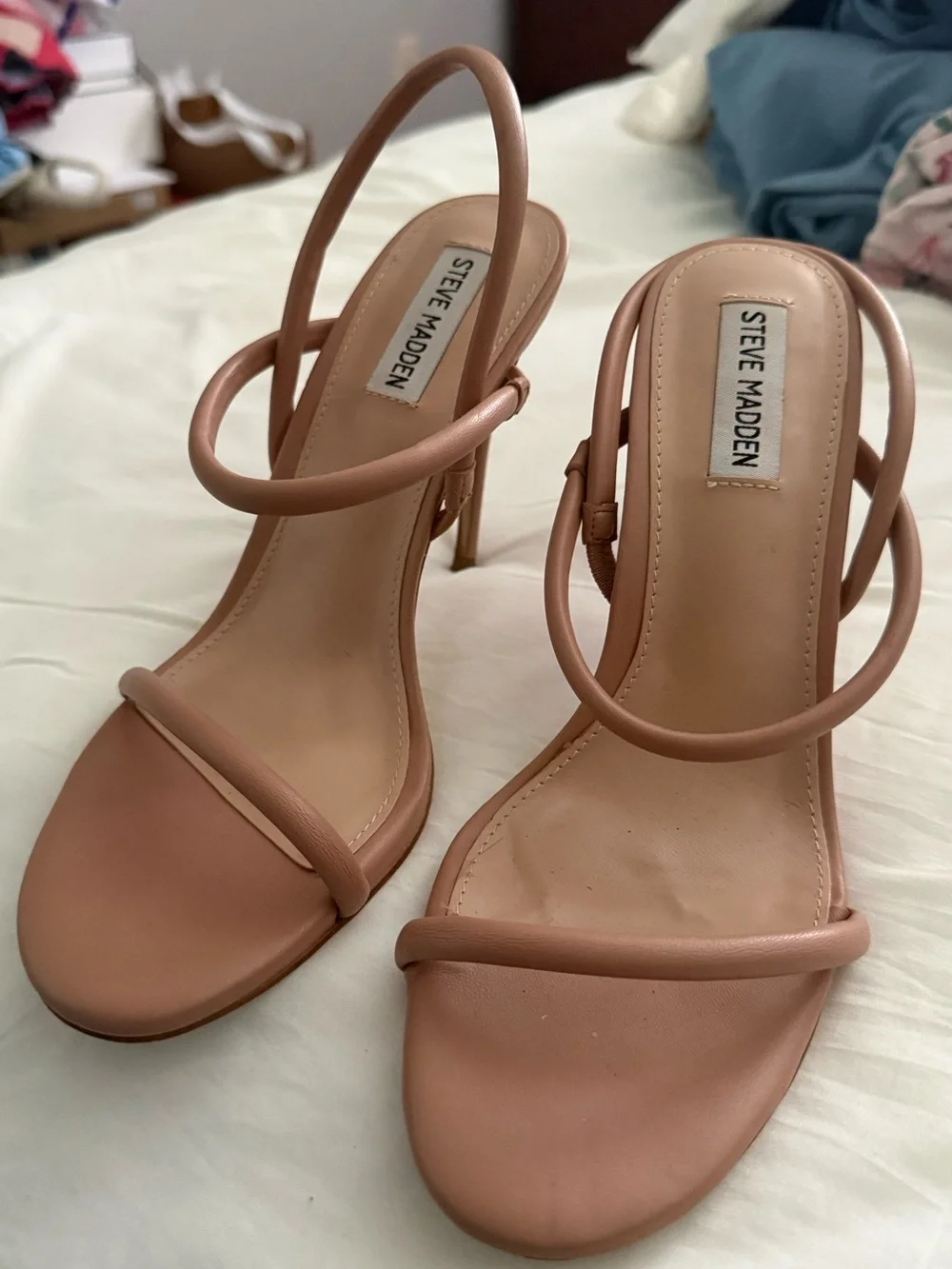 Steve Madden Nude Pink Strappy Heeled Sandals